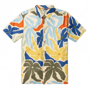Camisa Captain Fin: Palm Warp Shirt (Sand)