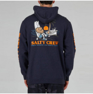 Sudadera Salty Crew: Siesta Hood Fleece (Navy)