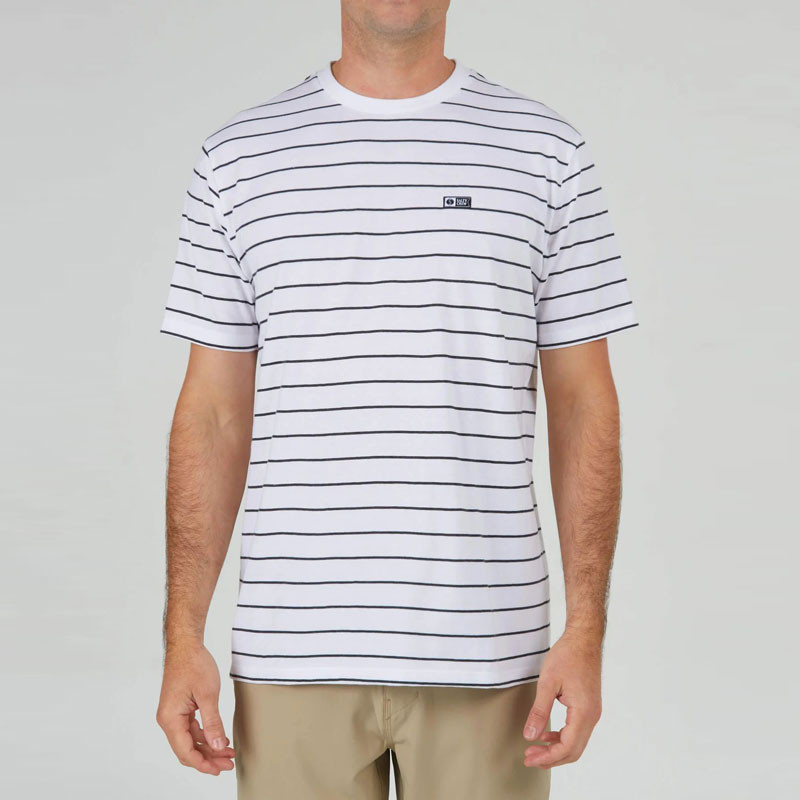 Camiseta Salty Crew: Ahoy SS Knit (White Black)