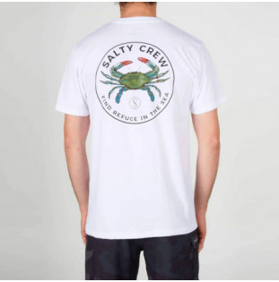 Camiseta Salty Crew: Blue Crabber Premium SS Tee (White)