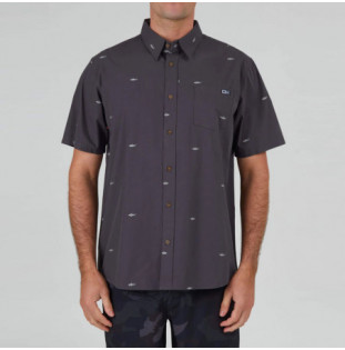 Camisa Salty Crew: Bruce SS Woven (Charcoal)