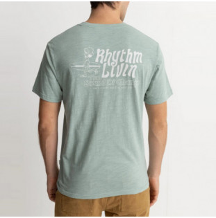 Camiseta Rhythm: Livin Slub SS T-Shirt (Seafoam)
