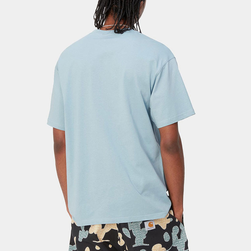 Camiseta Carhartt WIP: SS Madison T-Shirt (Frosted Blue White)