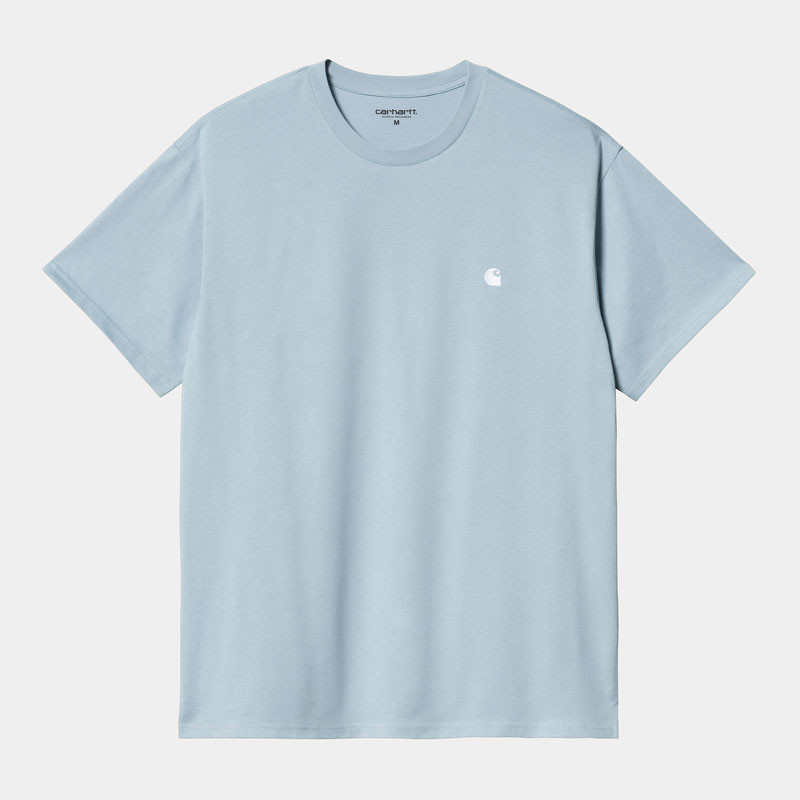 Camiseta Carhartt WIP: SS Madison T-Shirt (Frosted Blue White)