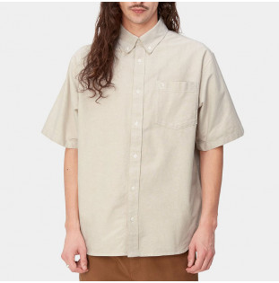 Camisa Carhartt WIP: SS Braxton Shirt (Agate Wax)