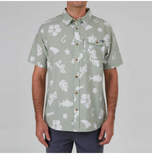 Camisa Salty Crew: Shoots SS Tech Woven (Dusty Sage)