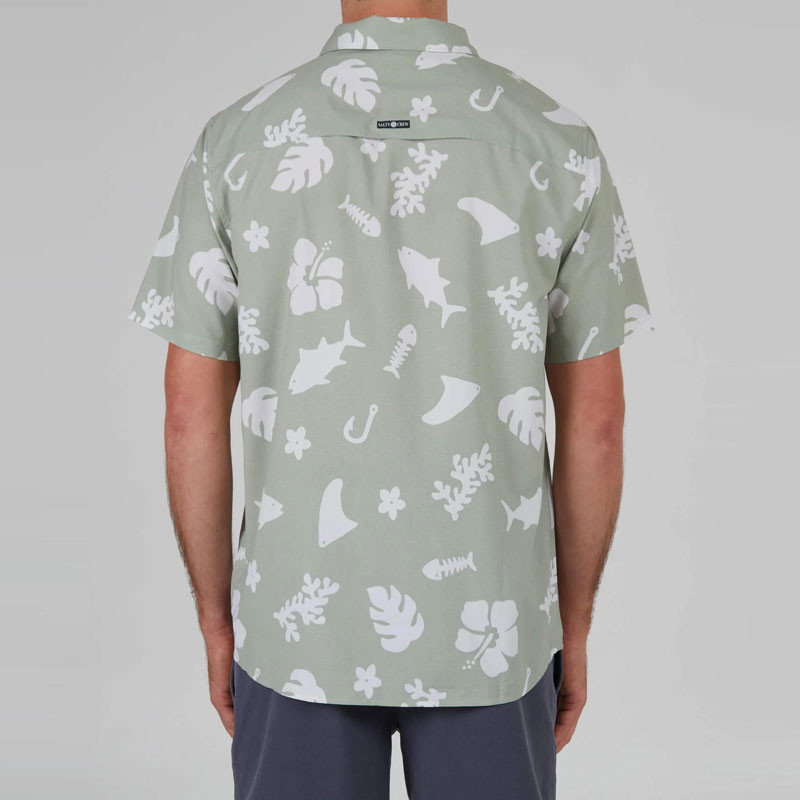 Camisa Salty Crew: Shoots SS Tech Woven (Dusty Sage)