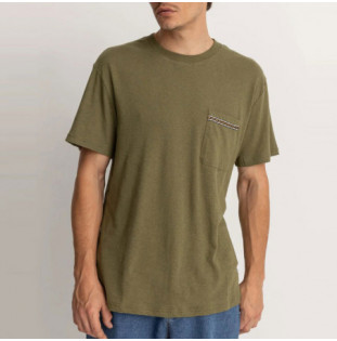 Camiseta Rhythm: Linen SS Tshirt (Olive)