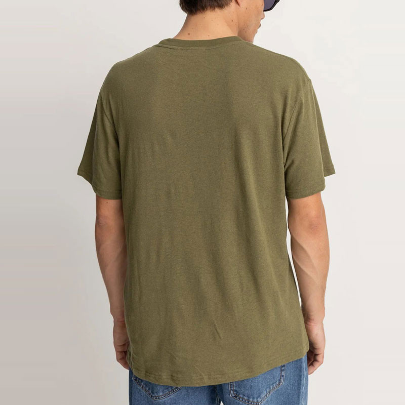 Camiseta Rhythm: Linen SS Tshirt (Olive)