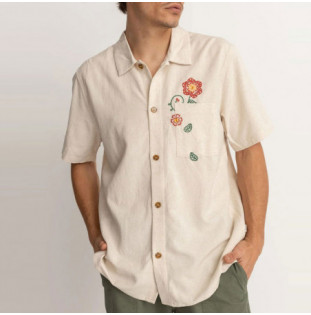 Camisa Rhythm: Flower Embroidery SS Shirt (Natural)