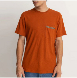 Camiseta Rhythm: Linen SS Tshirt (Burnt Clay)
