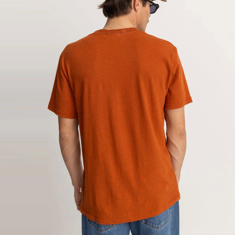 Camiseta Rhythm: Linen SS Tshirt (Burnt Clay)