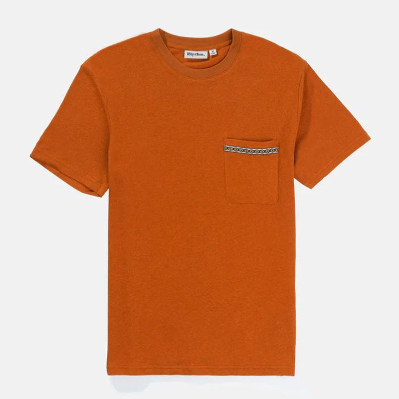 Camiseta Rhythm: Linen SS Tshirt (Burnt Clay)