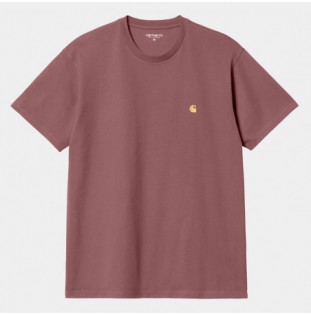 Camiseta Carhartt WIP: SS Chase T-Shirt (Dusty Fuchsia Gold)