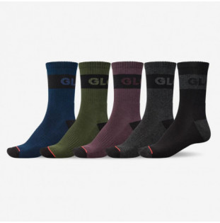 Calcetines Globe: Horizons Crew Sock 5 Pack (Dark Assorted)