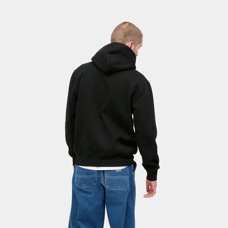 Sudadera Carhartt WIP: Hooded Carhartt Sweat (Black Black)