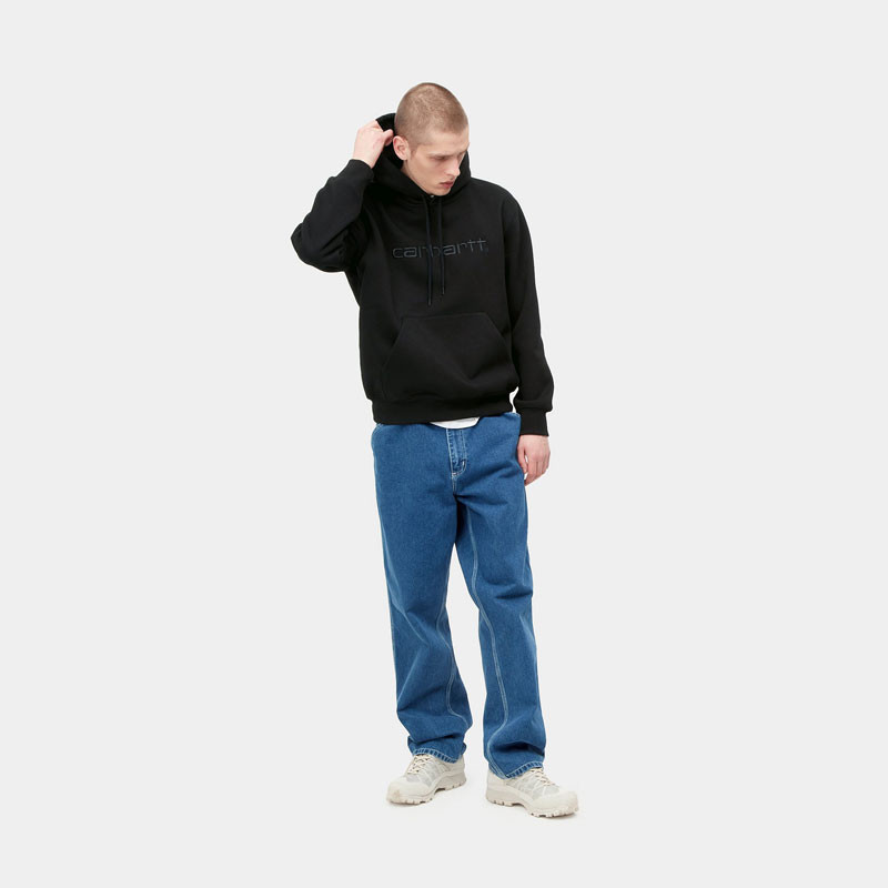 Sudadera Carhartt WIP: Hooded Carhartt Sweat (Black Black)