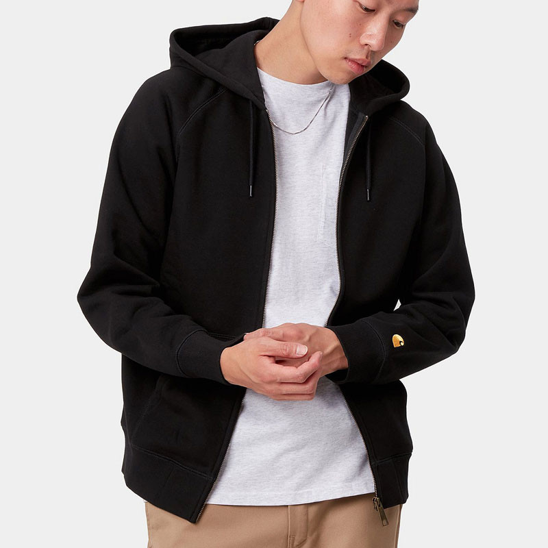 Sudadera Carhartt WIP: Hooded Chase Jacket (Black Gold)