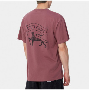 Camiseta Carhartt WIP: SS Stamp T-Shirt (Dusty Fuchsia Black)