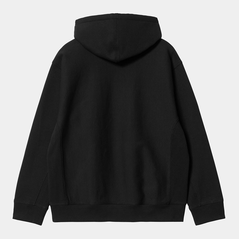 Sudadera Carhartt WIP: Hooded American Script Sweat (Black)