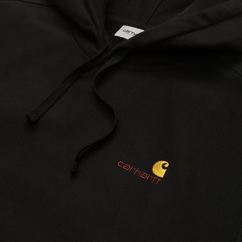 Sudadera Carhartt WIP: Hooded American Script Sweat (Black)