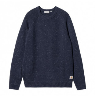 Jersey Carhartt WIP: Anglistic Sweater (Speckled Air Force Blu)