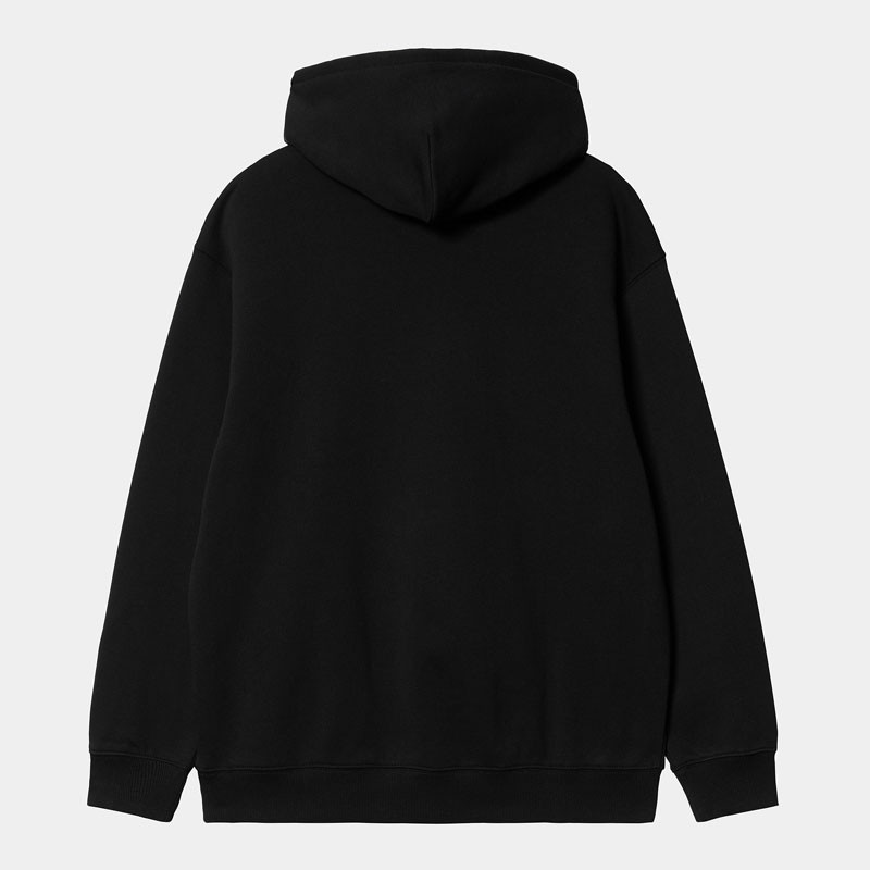 Sudadera Carhartt WIP: W Hooded Carhartt Sweatshirt (Black White)