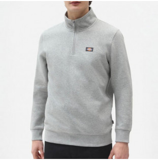 Sudadera Dickies: Oakport Quarter Zip (Grey Melange)