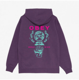 Sudadera Obey: Obey Helping Hand (Plum Perfect)