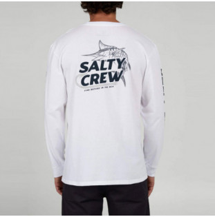 Camiseta Salty Crew: Hook Up Premium LS Tee (White)