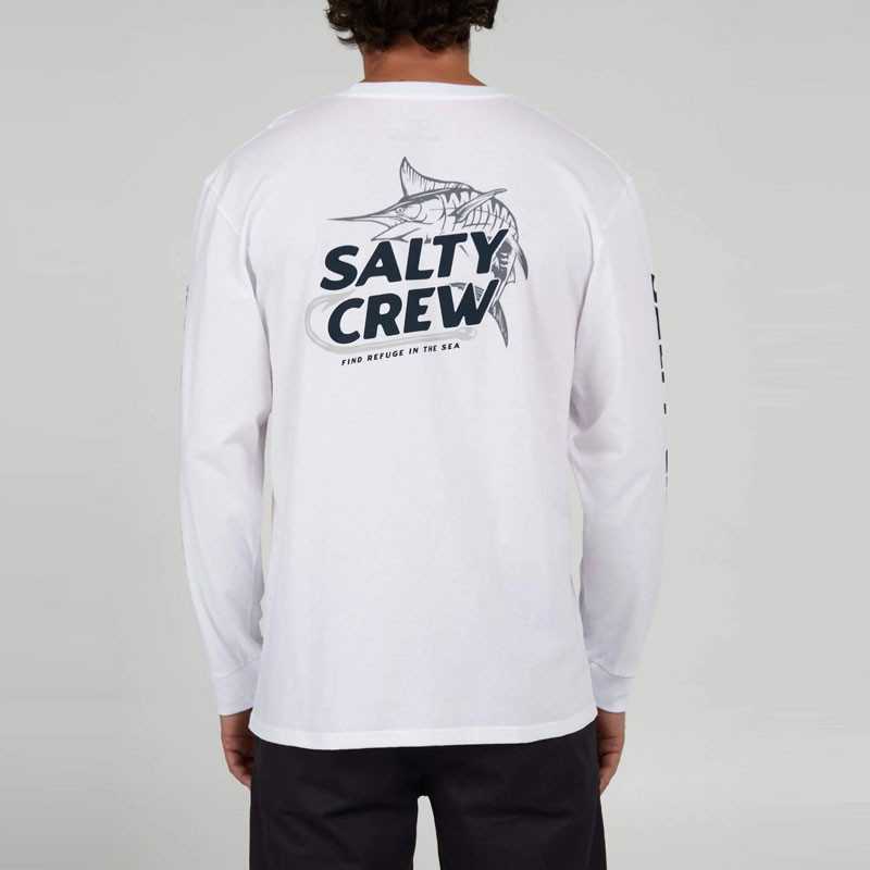 Camiseta Salty Crew: Hook Up Premium LS Tee (White)