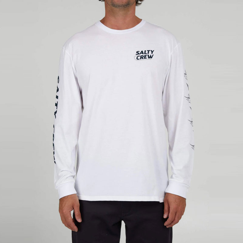 Camiseta Salty Crew: Hook Up Premium LS Tee (White)