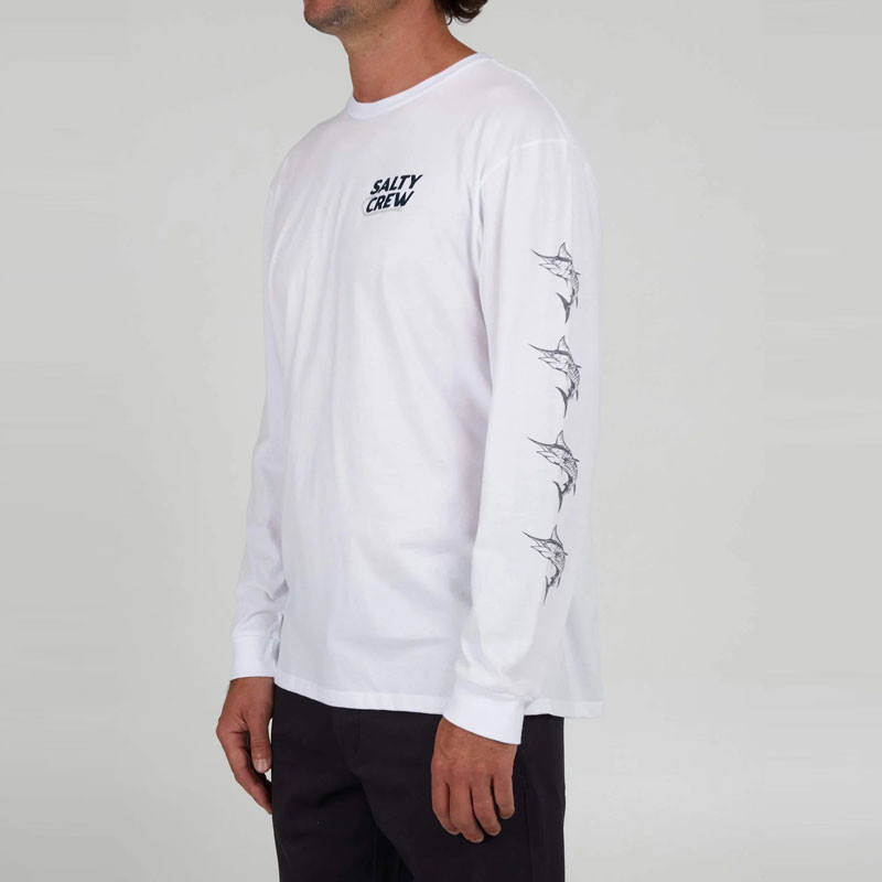 Camiseta Salty Crew: Hook Up Premium LS Tee (White)