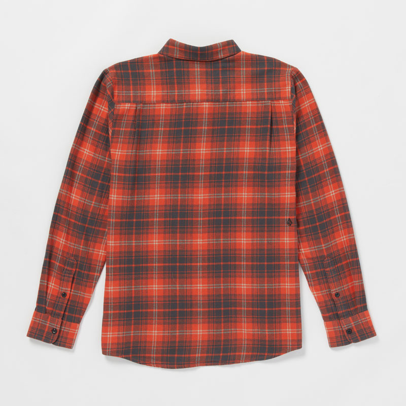 Camisa Volcom: Caden Plaid LS (Bright Red)