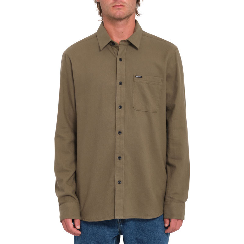 Camisa Volcom: Caden Solid LS (Wintermoss)