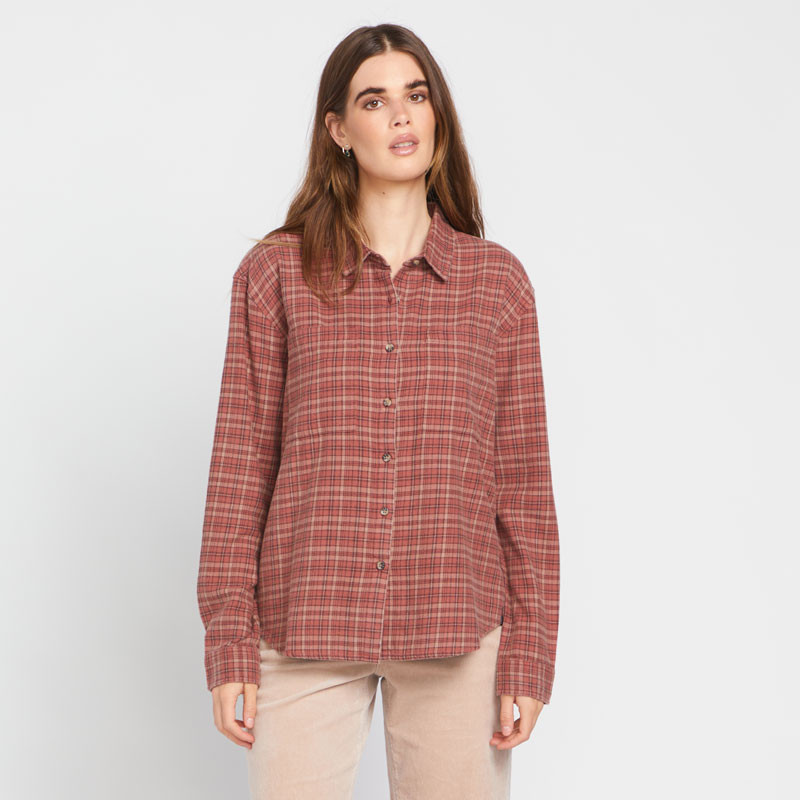 Camisa Volcom: Plaid To Meet U 2 LS (Chestnut Brown)