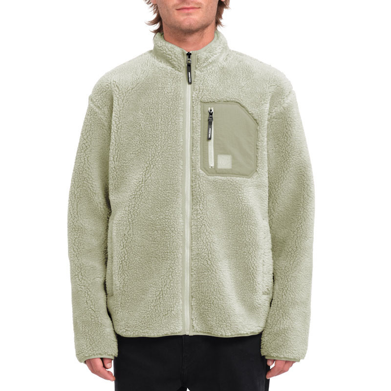 Sudadera Volcom: Muzzer Fuzzar Zip (Green Tea)