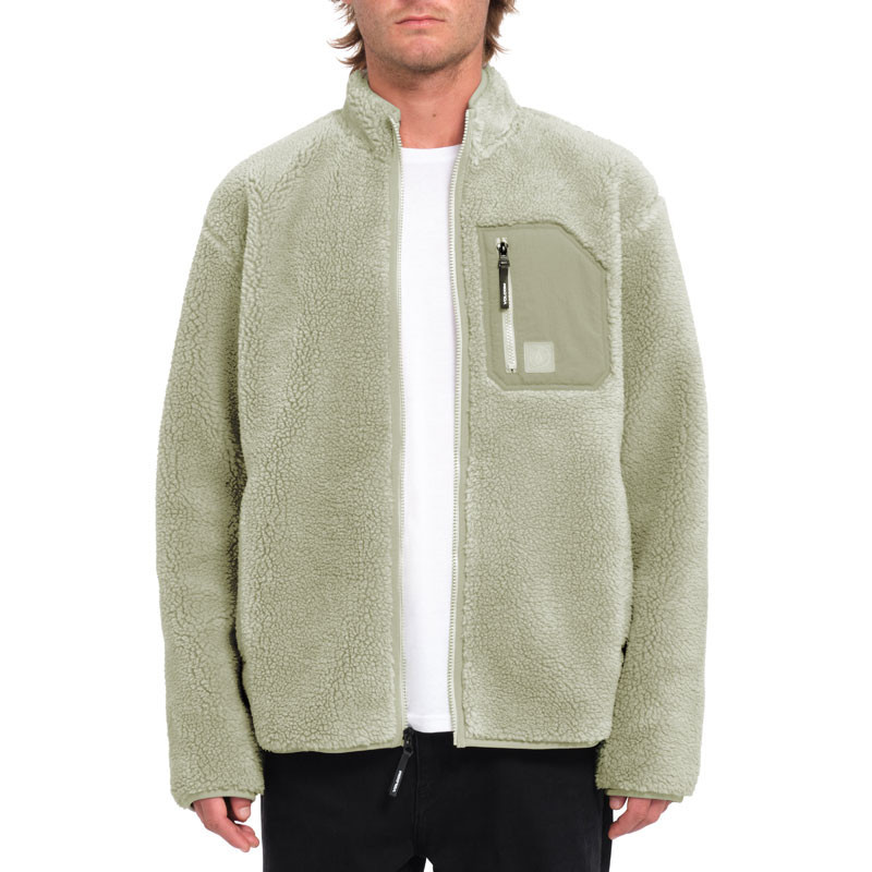 Sudadera Volcom: Muzzer Fuzzar Zip (Green Tea)