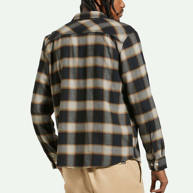 Camisa Brixton: 20Th Anniv Bowery Flannel (Black Cream)