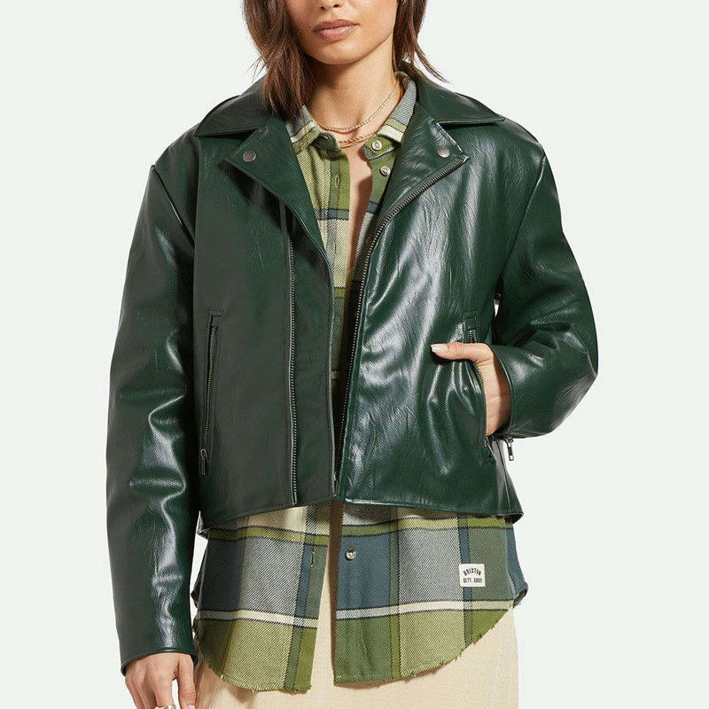 Chaqueta Brixton: The Moto Vegan Leather Jacket (Pine Need)