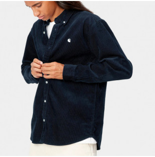 Camisa Carhartt WIP: LS Madison Cord Shirt (Dark Navy Wax)