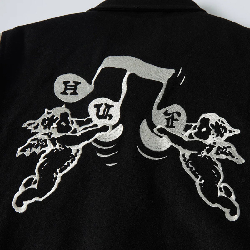 Chaqueta HUF: Song Varsity Jacket (Black)