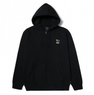 Sudadera HUF: Flower FZ Hoodie (Black)