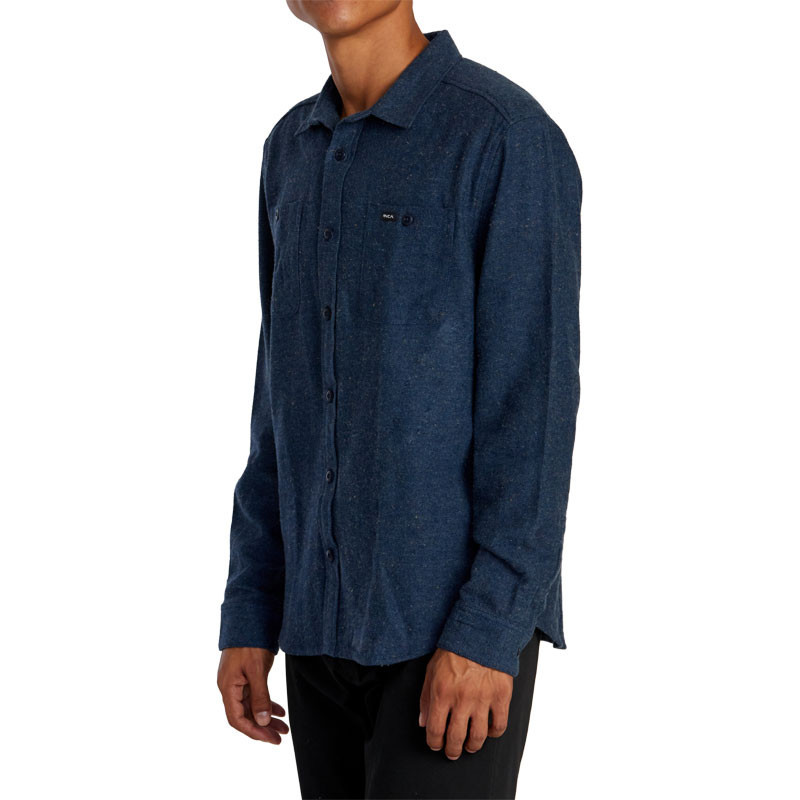 Camisa RVCA: Harvest Neps Fl (Dark Denim)