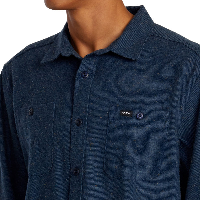 Camisa RVCA: Harvest Neps Fl (Dark Denim)