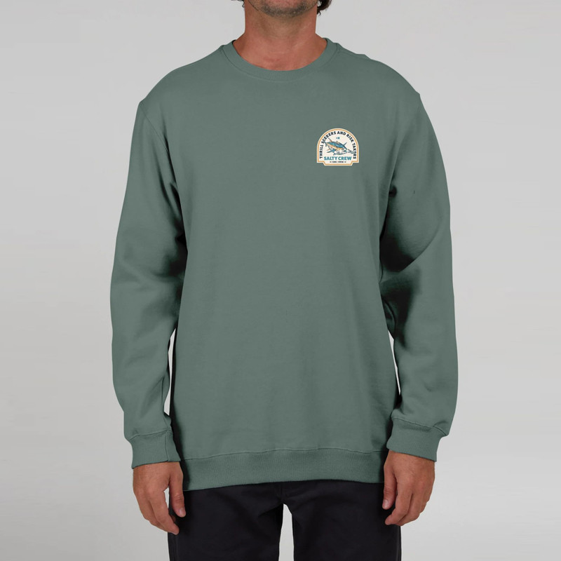 Sudadera Salty Crew: Chaser Vintage Crew Fleece (Pigment Moss)