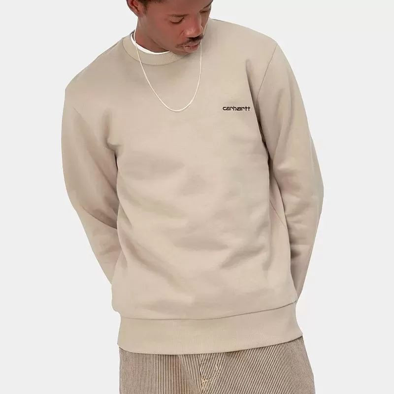 Sudadera Carhartt WIP: Script Embroidery Sweat (Wall Black)