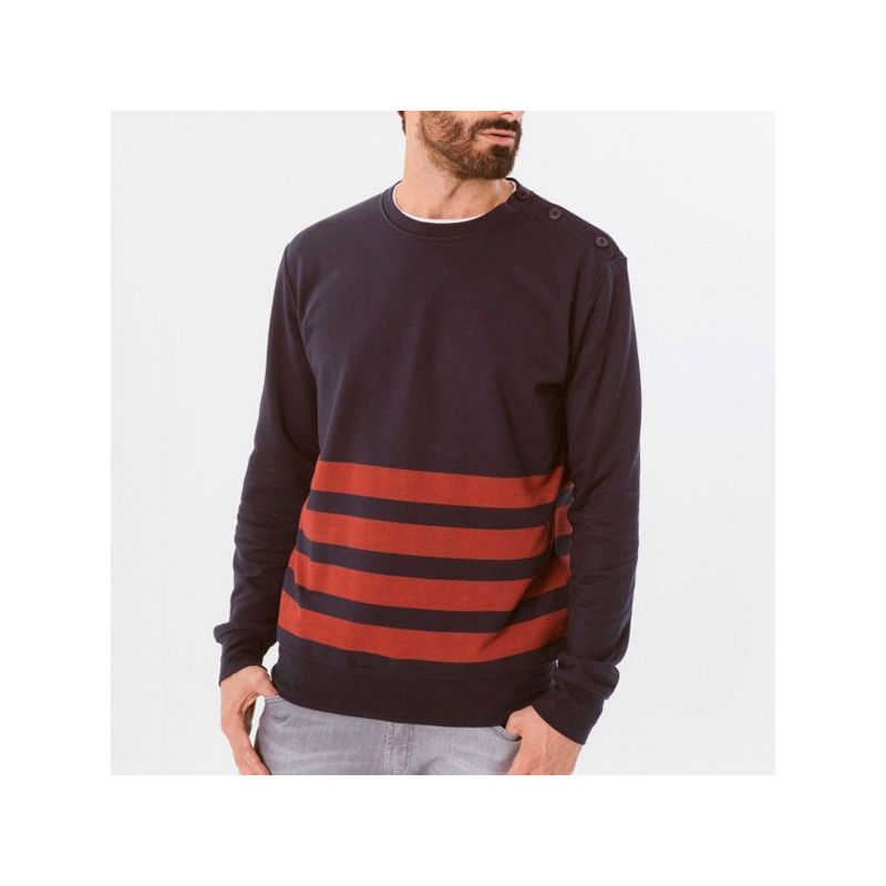 Sudadera Loreak Mendian: ADOUR AMERICAN SWEAT (NAVY RED)