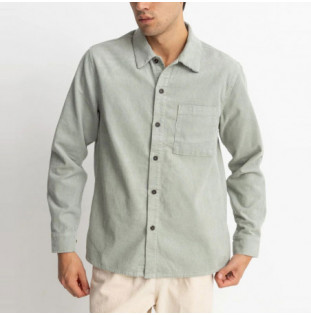 Camisa Rhythm: Corduroy LS Shirt (Seafoam)