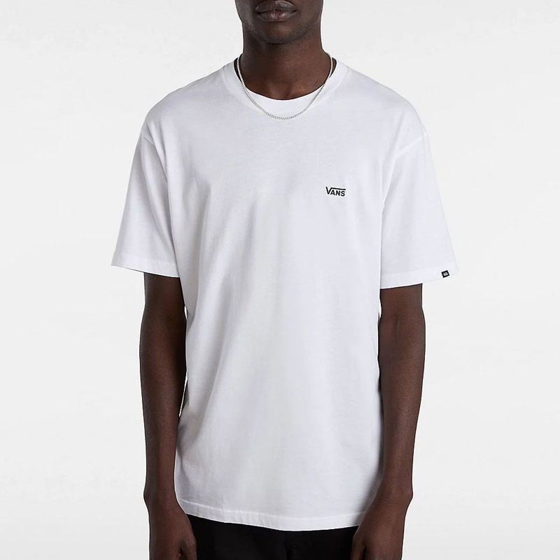 Camiseta Vans MN Left Chest Logo Tee White Black Atlas Stoked